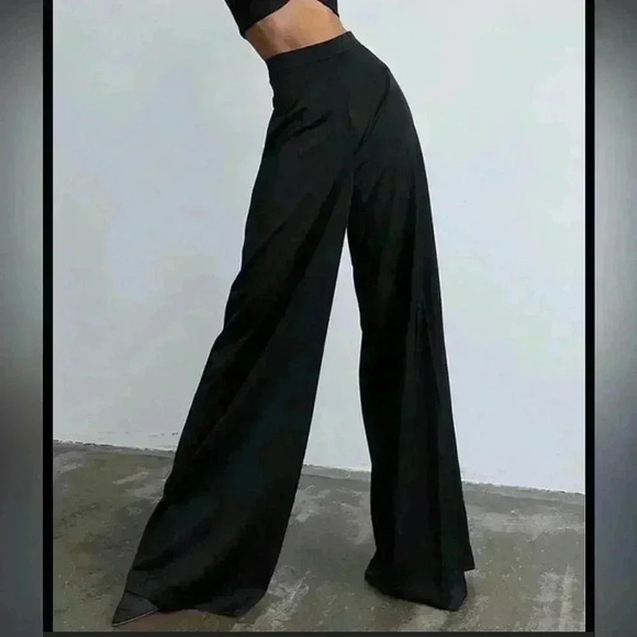 Commense Pants - New Commense Satin Wide Leg Trouser Pants Size XS